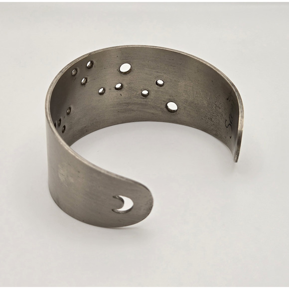 Scout Zodiac Cuff Bracelet Pisces Constellation Cutout Steel Modern Minimal Boho - Picture 10 of 15